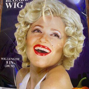 Halloween Classic platinum blonde wig costume cosplay Monroe 8" length